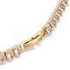 Brass Pave Clear Cubic Zirconia Horse Eye Link Bracelets BJEW-B094-03B-G-3