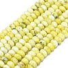 Natural Yellow Turquoise(Jasper) Beads Strands G-P575-A33-8x5mm-2