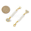 2Pcs 2 Styles Alloy Rhinestone Magnetic Clasps AJEW-JB01294-3
