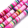 Handmade Polymer Clay Beads Strands CLAY-R089-6mm-096-1