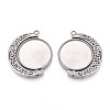 Non-Tarnish 304 Stainless Steel Rotatable Pendant Cabochon Settings STAS-N114-01P-1