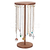 Round Wooden Necklace Display Stands ODIS-WH0030-278-1
