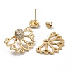 Ring & Flower & Butterfly Stud Earrings EJEW-D277-03G-3