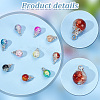 100Pcs 10 Color Crackle Glass Charms PALLOY-AB00224-4