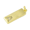 Brass Micro Pave Clear Cubic Zirconia Pendants KK-P266-06G-A-2