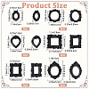 12Pcs 6 Style Resin Picture Frames RESI-CP0001-02-2