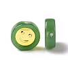 Transparent Spray Painted Glass Beads GLAA-I050-15F-2