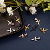 10Pcs 5 Colors 304 Stainless Steel Pendants STAS-SZ0001-45-2