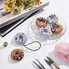 BENECREAT 8Pcs 2 Colors Felt Needle Felting Doughnut Ornaments AJEW-BC0001-97-5