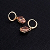 Real 18K Gold Plated Hot Trends Oval Brass Rhinestone Dangle Hoop Earrings EJEW-EE0001-122B-2