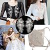2Pcs 2 Style Flower of Life Pattern Polyester Computerized Embroidery Appliques DIY-GF0006-90-5