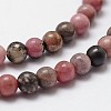 Natural Rhodonite Beads Strands G-G735-10-8mm-3