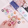 26Pcs 13 Colors Spray Painted Alloy Spring Gate Rings FIND-SC0011-85-3