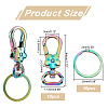 10Pcs Flower Zinc Alloy Swivel Clasps FIND-PH0009-02-2