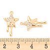 Brass Micro Pave Cubic Zirconia Pendants KK-E090-33G-3