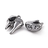 Rack Plating Alloy Glass Pendants FIND-I037-08B-02-3