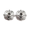 4-Petal Tibetan Style Alloy Flower Bead Caps LS-TIBE-S222-P-NR-1