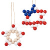 2Pcs 2 Style Christmas Theme Wood Pendant Decorations HJEW-EL0001-01B-1