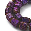Electroplated Natural Lava Rock Beads Strands G-A251-A01-01I-3