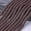 Flat Round Handmade Polymer Clay Beads CLAY-R067-6.0mm-38-1