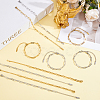 16Pcs 2 Colors 304 Stainless Steel Paperclip Chains Bracelets for Women BJEW-ME0001-23-5