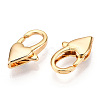 Brass Heart Lobster Claw Clasps KK-N254-14G-2