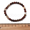 Natural Red Jasper Bead Stretch Bracelets BJEW-K212-A-012-3