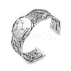 Constellation Alloy Open Cuff Bangles for Women Men LS-BJEW-C064-01AS-10-1