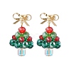 Handmade Glass Beads Dangle Stud Earrings EJEW-TA00596-2
