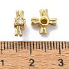 Rack Plating Brass Micro Pave Clear Cubic Zirconia Beads KK-U014-10A-G-2
