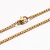 304 Stainless Steel Box Chain Necklaces NJEW-E026-11-2