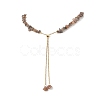 Adjustable Natural Multi-Moonstone Chip Beaded Necklaces NJEW-JN05933-5