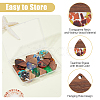 16Pcs 8 Colors Transparent Resin & Walnut Wood Big Pendants RESI-HS0001-01B-4