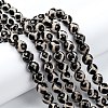 Tibetan Style Turtle Back Pattern dZi Beads G-H1454-1-2