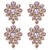 4Pcs Teardrop Shape Hotfix Rhinestone PATC-FG0002-25C-1