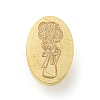 Golden Tone Wax Seal Brass Stamp Head AJEW-G056-03C-2