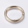 Zinc Alloy Spring Gate Rings PALLOY-WH0007-01LG-2