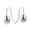 Brass Teardrop Dangle Earrings for Women EJEW-C047-01P-2