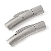 Tarnish Resistant Column 304 Stainless Steel Matte Bayonet Necklace Clasps LS-STAS-I013-4mm-A-2
