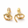 Rack Plating Brass Micro Pave Cubic Zirconia Cup Peg Bails KK-K165-31G-1