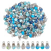 100Pcs Glass Pendants PALLOY-HY00102-1