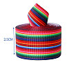 Stripe Pattern Printed Polyester Grosgrain Ribbon X-OCOR-TAC0009-01H-A-1