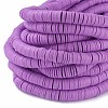 Flat Round Handmade Polymer Clay Beads CLAY-R067-8.0mm-01-4