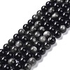 Natural Silver Obsidian Beads Strands G-D083-01B-1