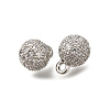 Rack Plating Brass Micro Pave Cubic Zirconia Charms KK-F883-07P-01-2
