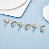 Cubic Zirconia Snake Hoop Earrings with Enamel EJEW-SZ0001-87B-6