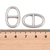 304 Stainless Steel Oval Links Connector Charms STAS-F366-02B-P-3
