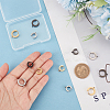 12Pcs 6 Style 304 Stainless Steel Hoop Earrings Findings STAS-UN0043-23-2