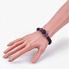 Natural Amethyst Stretch Bracelets BJEW-JB03159-05-3