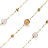 Natural Sunstone & 304 Stainless Steel Beads Link Chains CHS-K021-08A-04-1